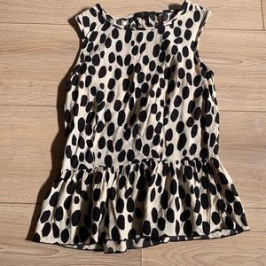 Cheetah spotted peplum top